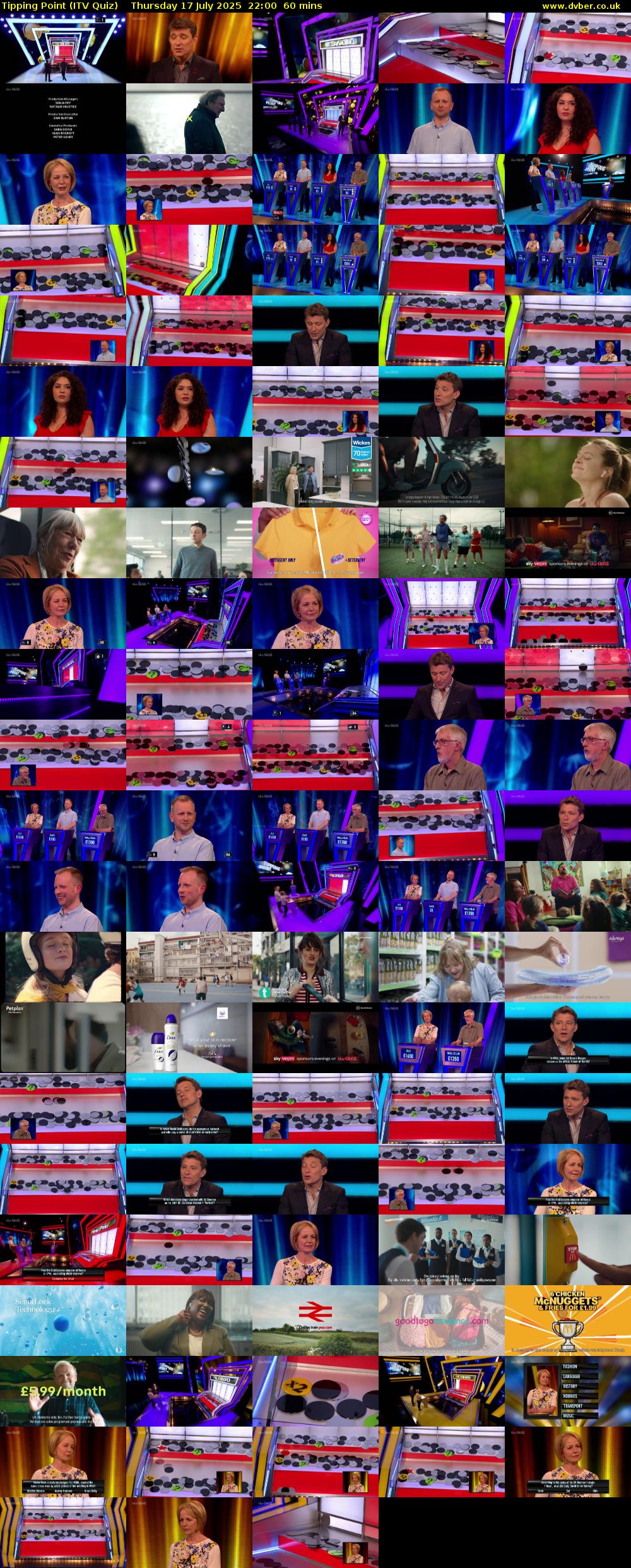 Tipping Point (ITV Quiz) Thursday 17 July 2025 22:00 - 23:00