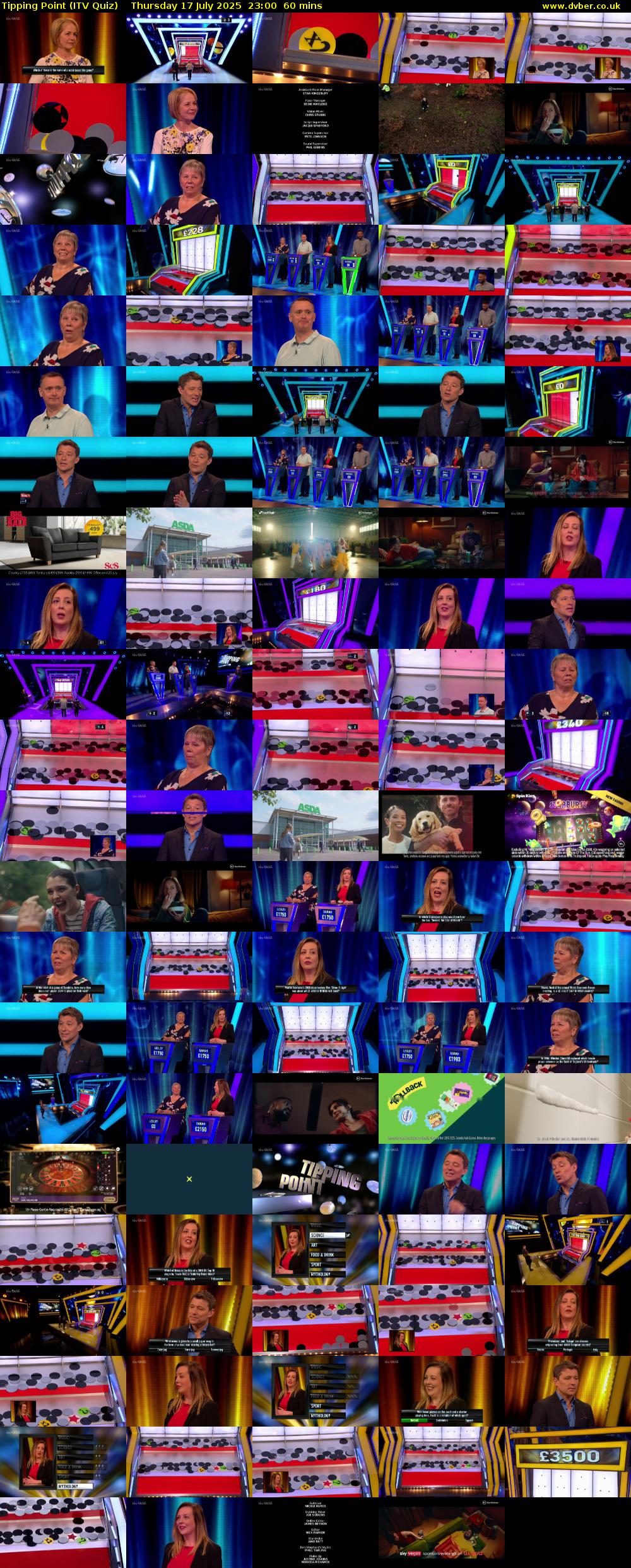 Tipping Point (ITV Quiz) Thursday 17 July 2025 23:00 - 00:00