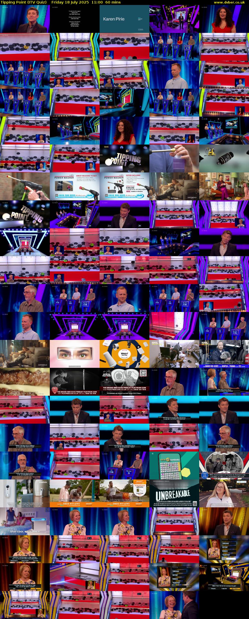 Tipping Point (ITV Quiz) Friday 18 July 2025 11:00 - 12:00