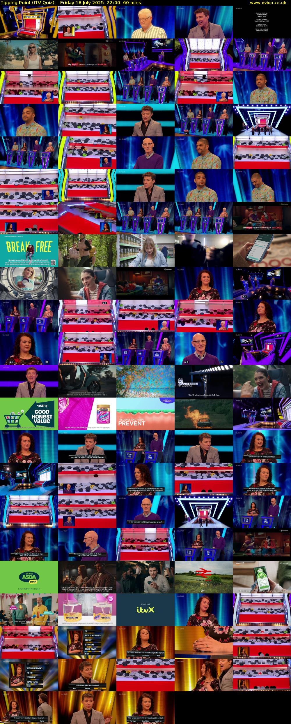 Tipping Point (ITV Quiz) Friday 18 July 2025 22:00 - 23:00