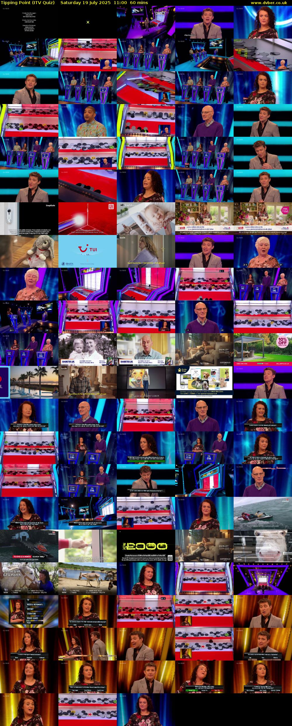 Tipping Point (ITV Quiz) Saturday 19 July 2025 11:00 - 12:00