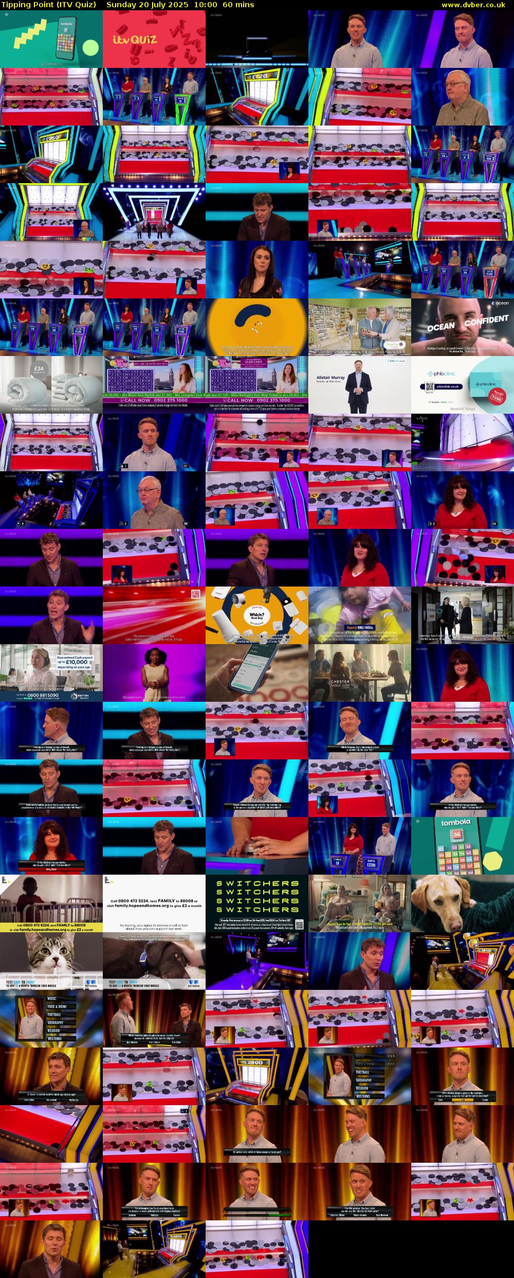 Tipping Point (ITV Quiz) Sunday 20 July 2025 10:00 - 11:00