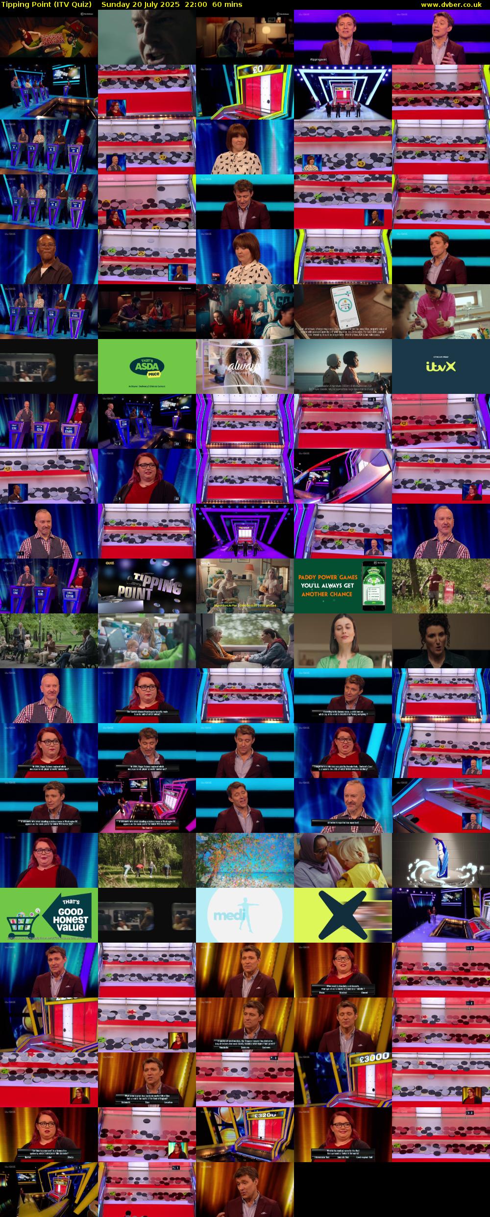 Tipping Point (ITV Quiz) Sunday 20 July 2025 22:00 - 23:00