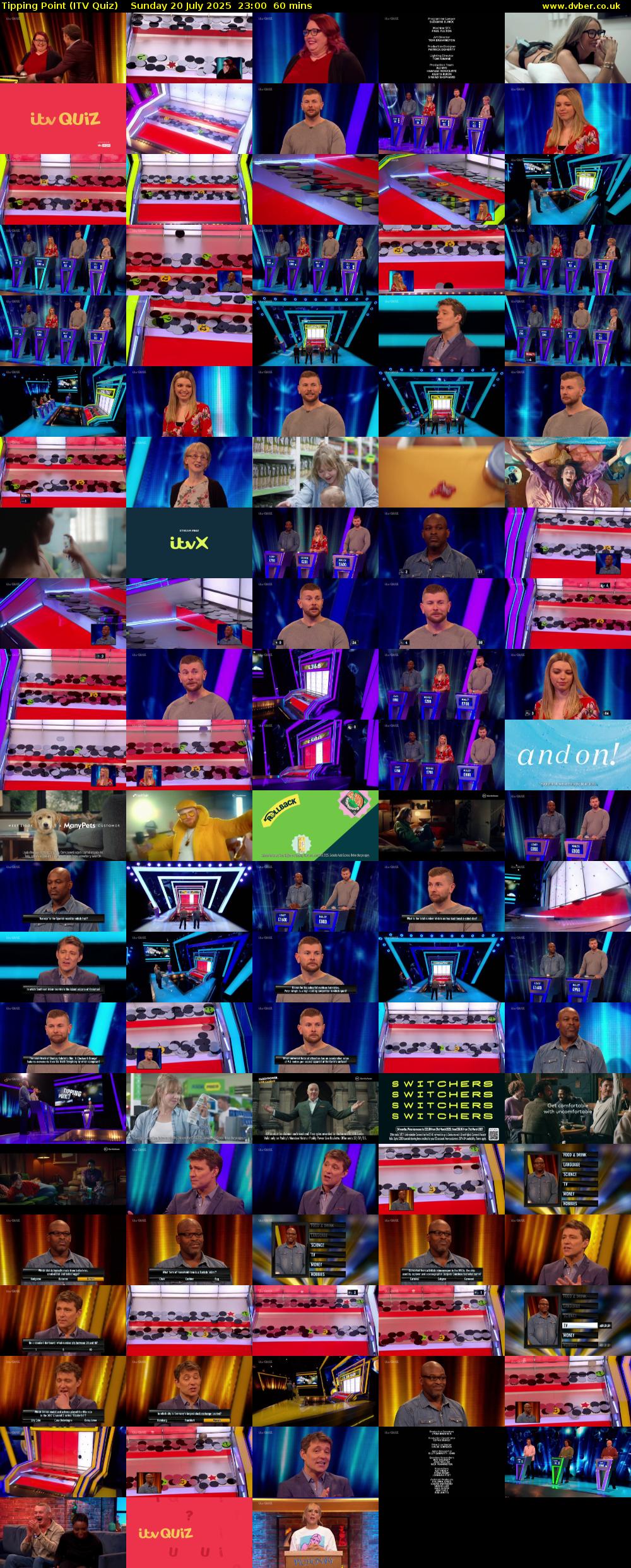 Tipping Point (ITV Quiz) Sunday 20 July 2025 23:00 - 00:00