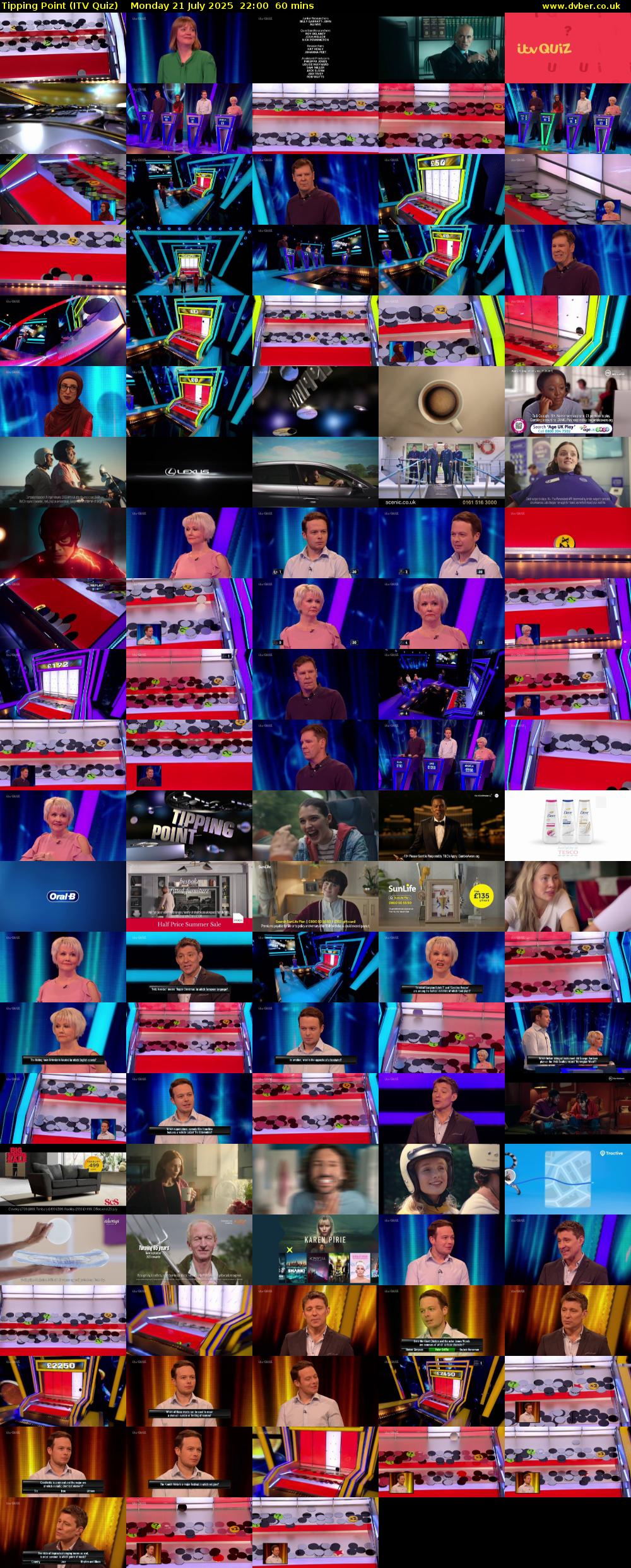 Tipping Point (ITV Quiz) Monday 21 July 2025 22:00 - 23:00