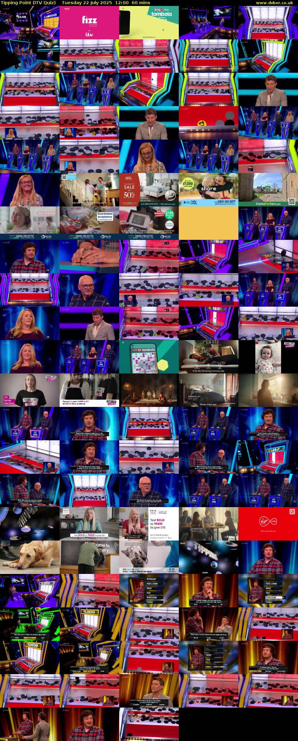 Tipping Point (ITV Quiz) Tuesday 22 July 2025 12:00 - 13:00