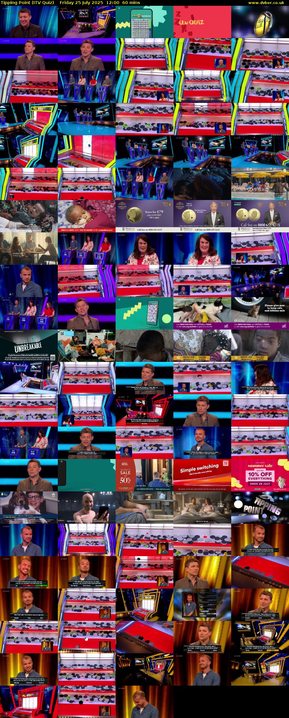 Tipping Point (ITV Quiz) Friday 25 July 2025 12:00 - 13:00