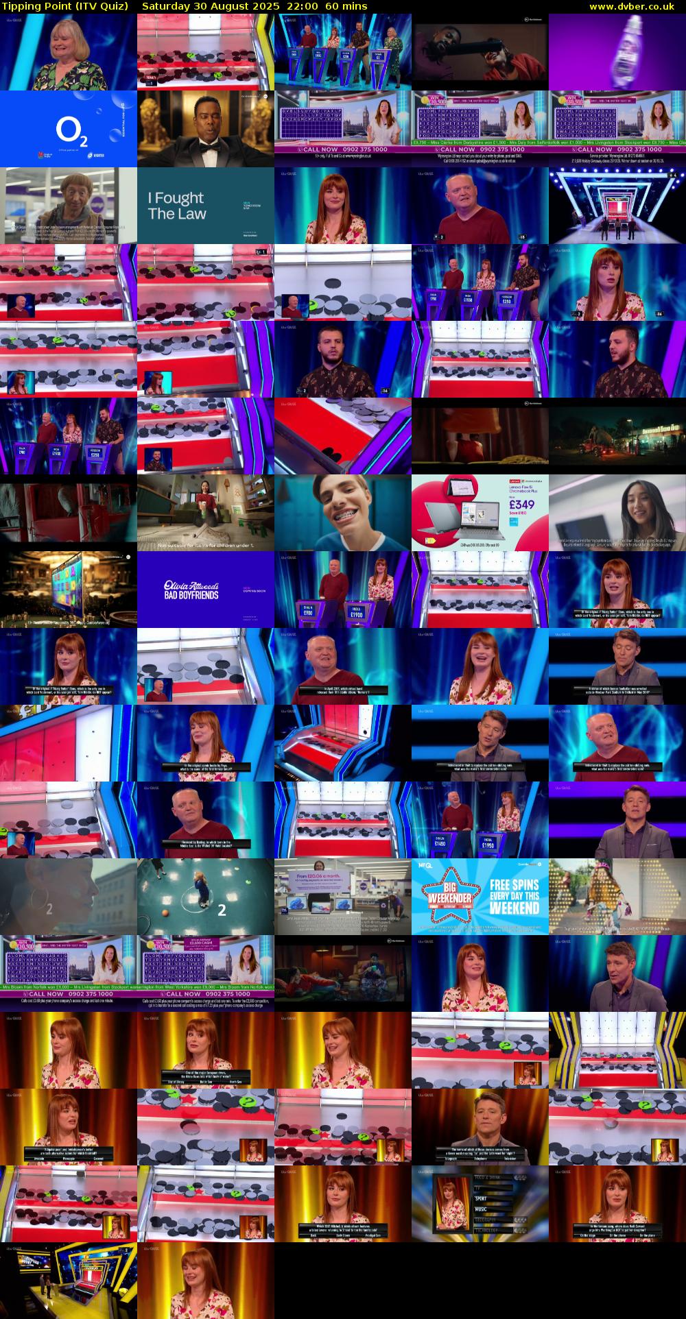 Tipping Point (ITV Quiz) Saturday 30 August 2025 22:00 - 23:00