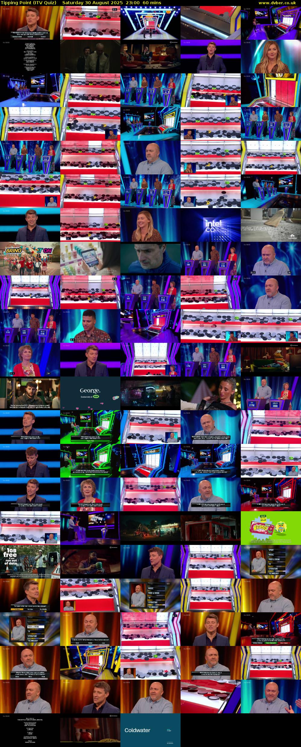 Tipping Point (ITV Quiz) Saturday 30 August 2025 23:00 - 00:00