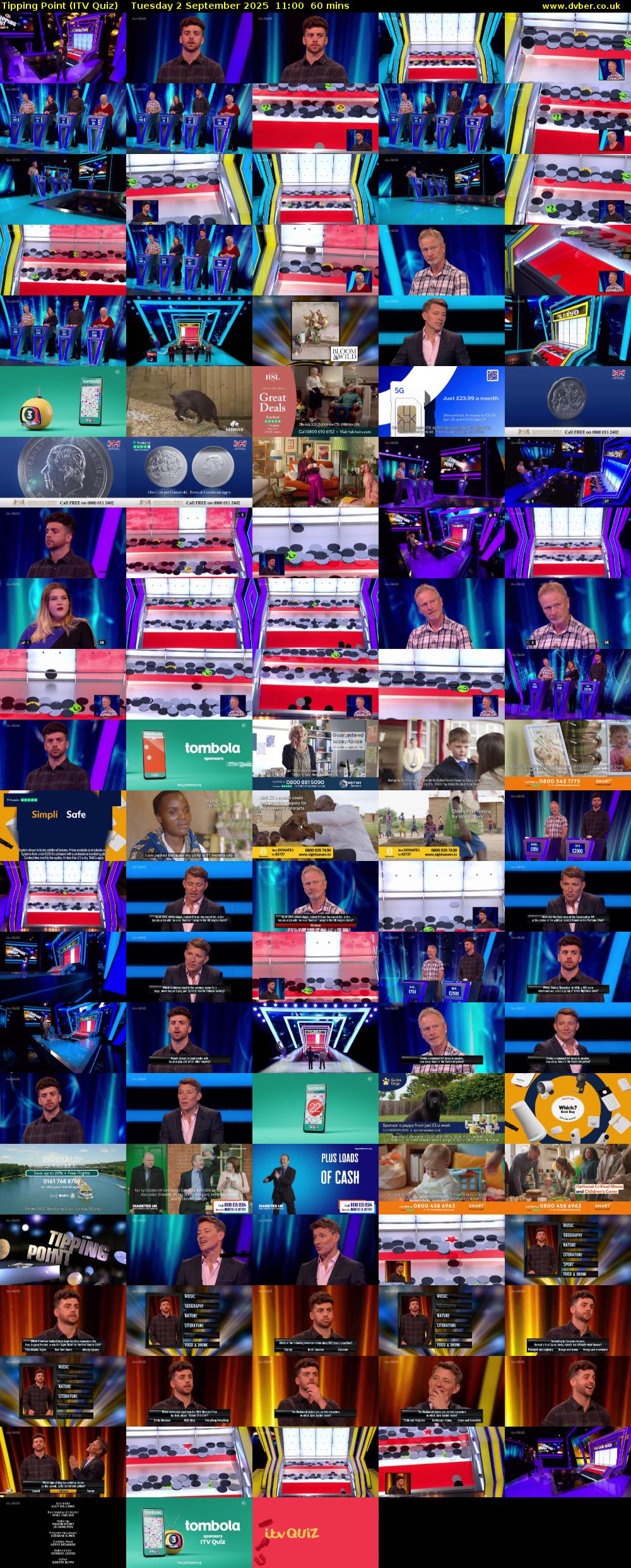 Tipping Point (ITV Quiz) Tuesday 2 September 2025 11:00 - 12:00
