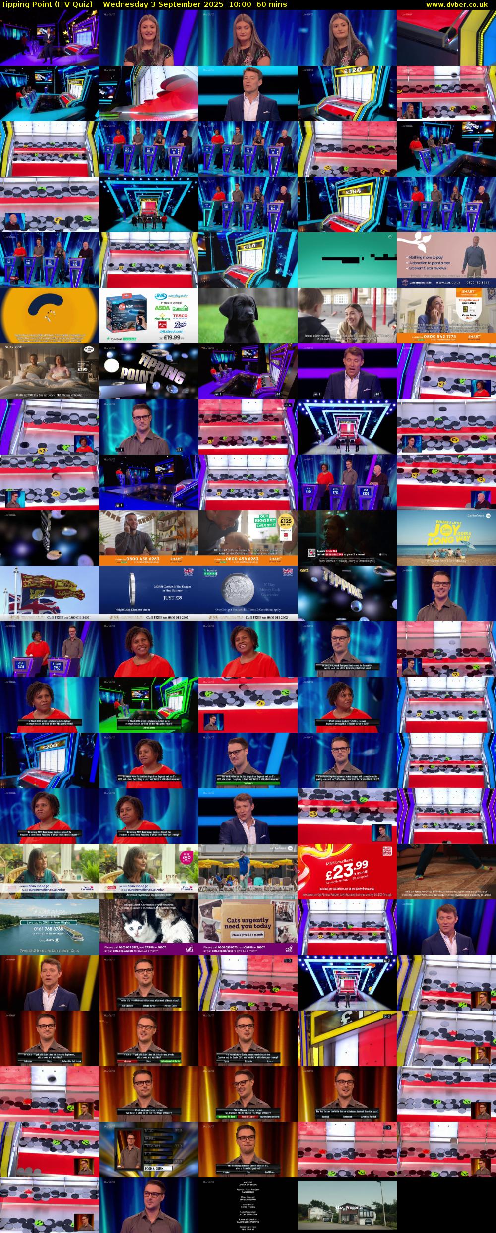 Tipping Point (ITV Quiz) Wednesday 3 September 2025 10:00 - 11:00
