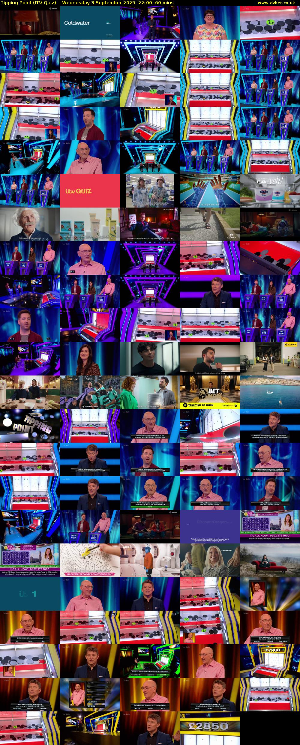 Tipping Point (ITV Quiz) Wednesday 3 September 2025 22:00 - 23:00