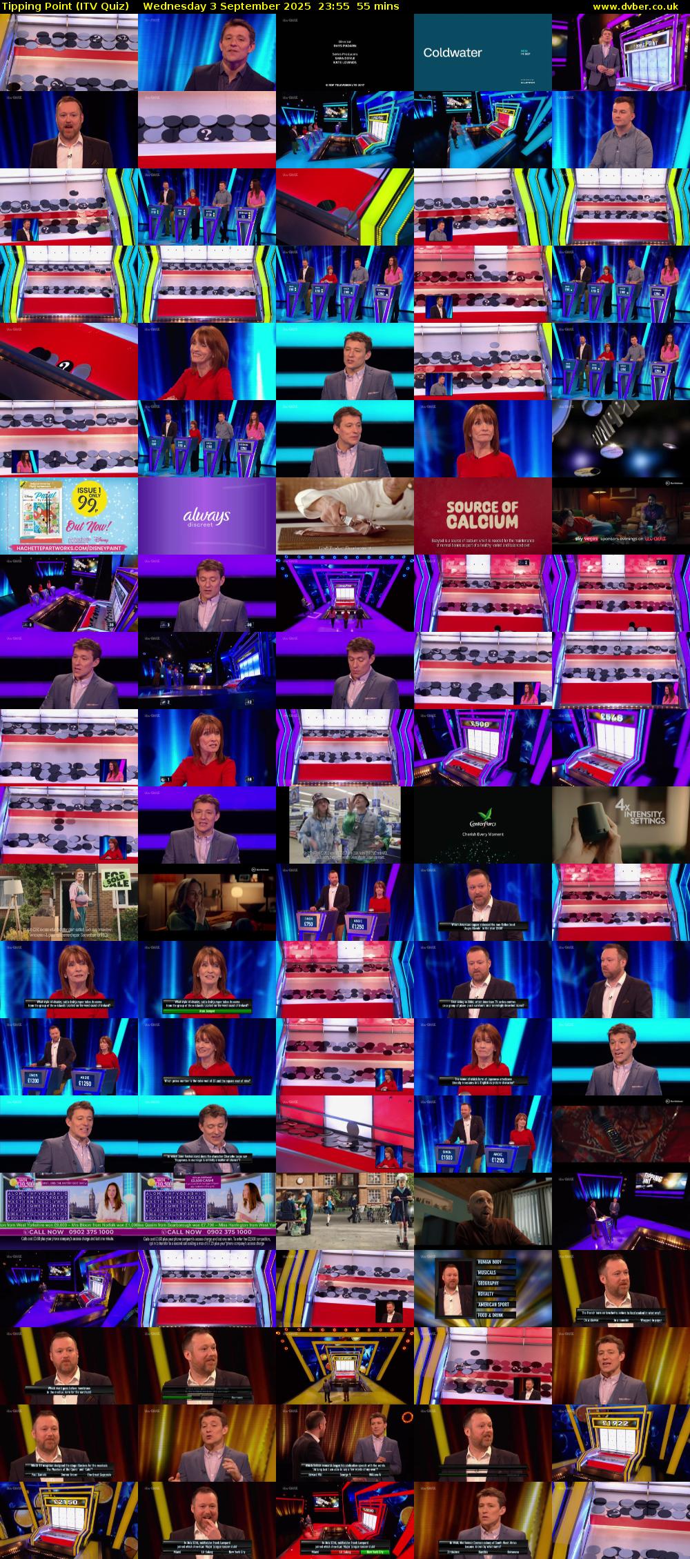 Tipping Point (ITV Quiz) Wednesday 3 September 2025 23:55 - 00:50