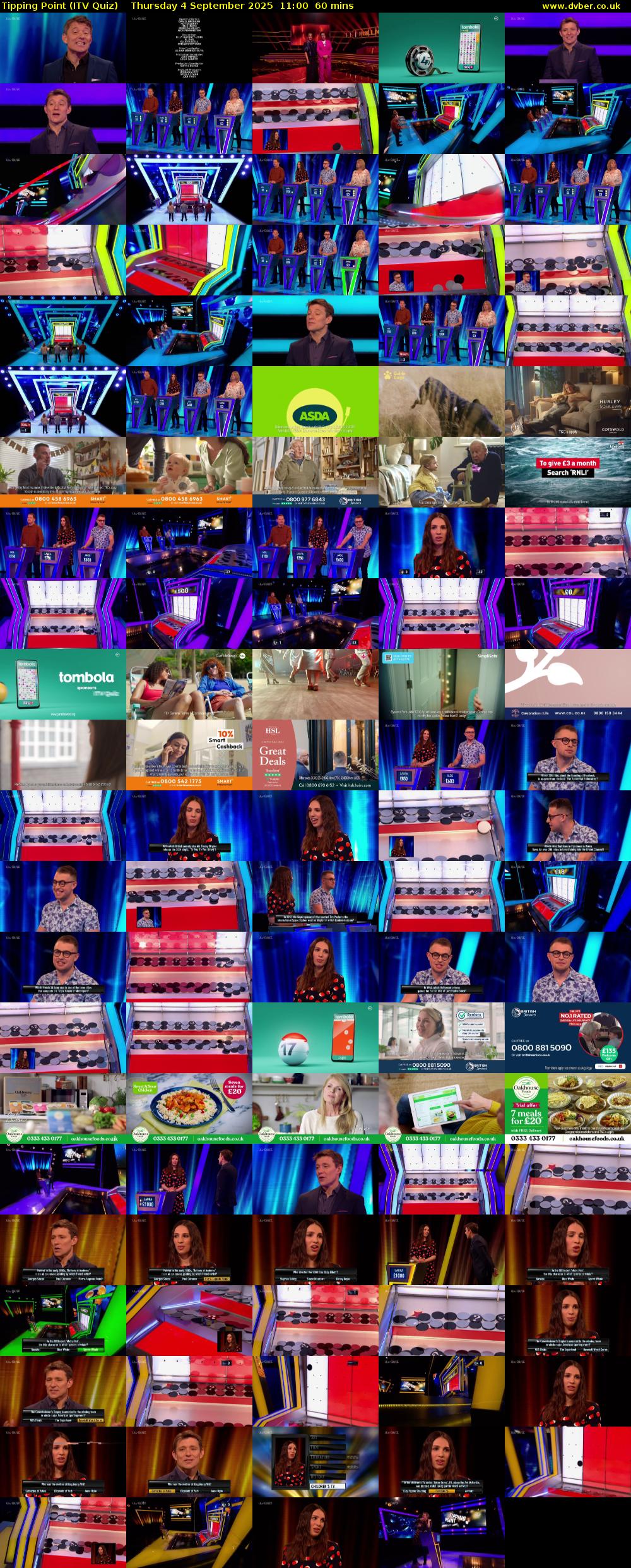 Tipping Point (ITV Quiz) Thursday 4 September 2025 11:00 - 12:00