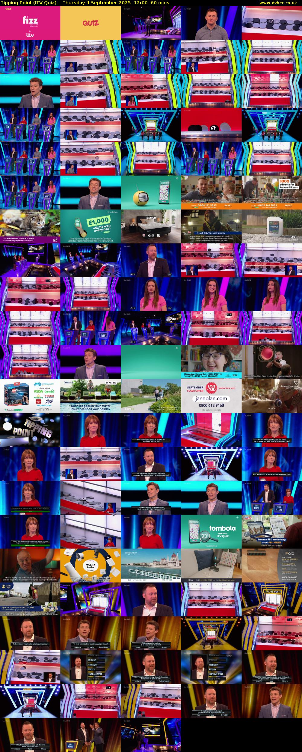 Tipping Point (ITV Quiz) Thursday 4 September 2025 12:00 - 13:00