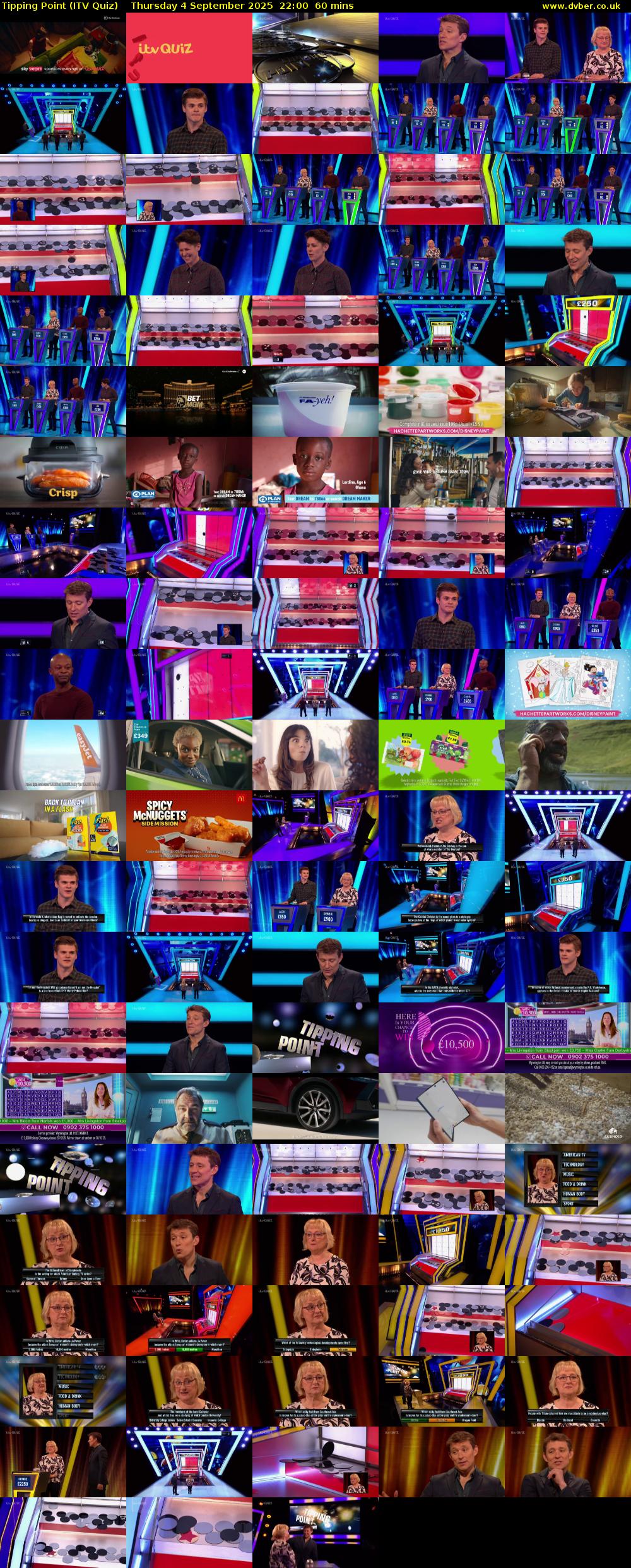 Tipping Point (ITV Quiz) Thursday 4 September 2025 22:00 - 23:00
