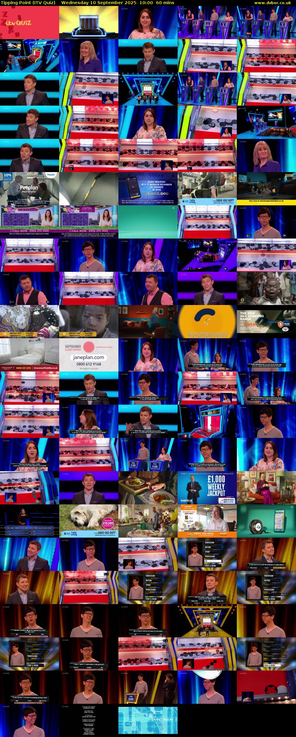 Tipping Point (ITV Quiz) Wednesday 10 September 2025 10:00 - 11:00