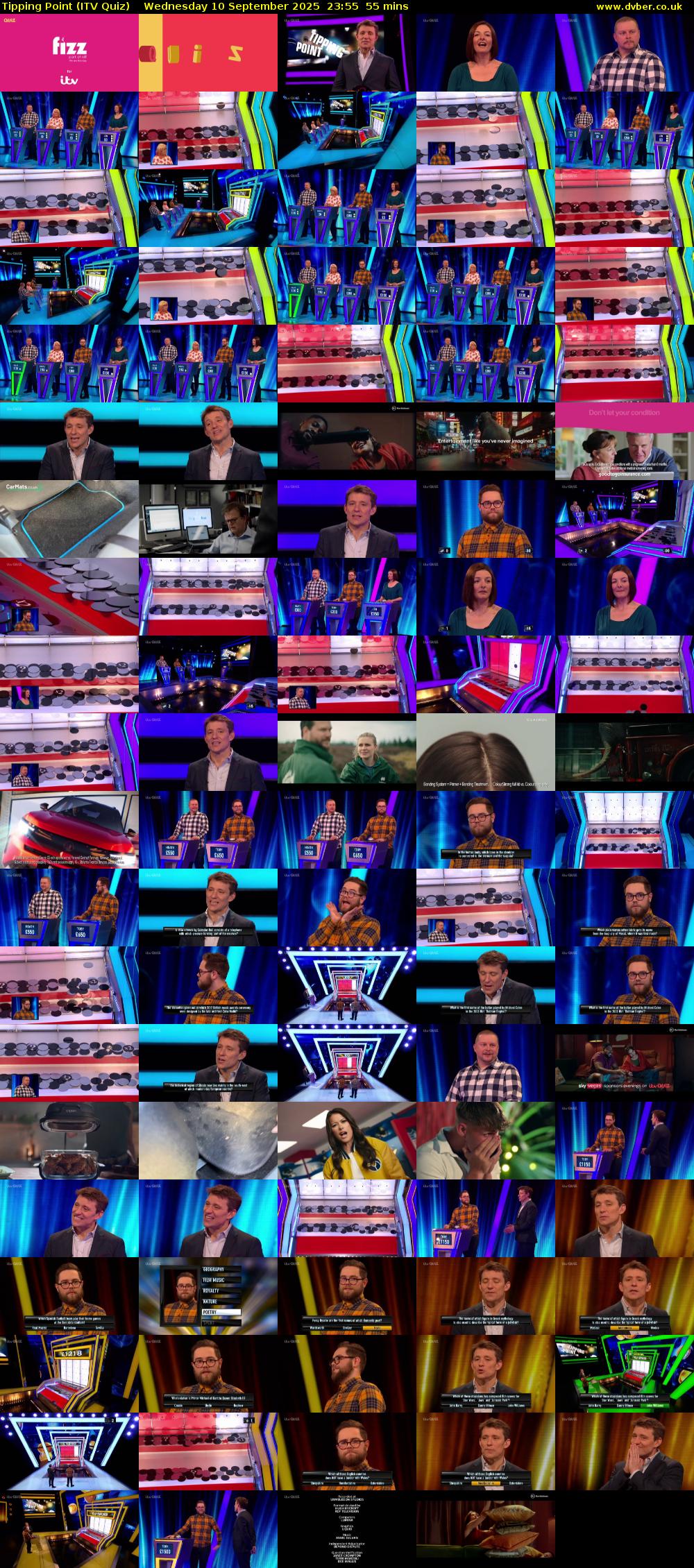 Tipping Point (ITV Quiz) Wednesday 10 September 2025 23:55 - 00:50