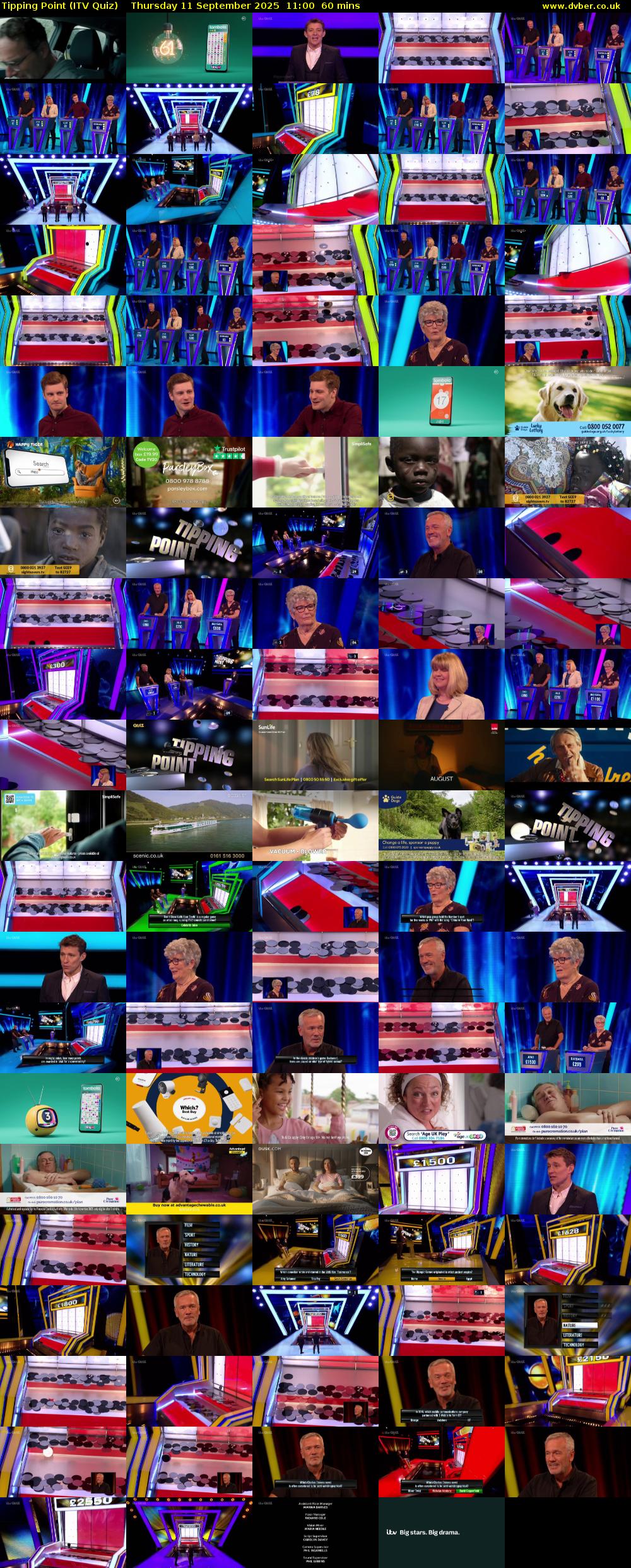 Tipping Point (ITV Quiz) Thursday 11 September 2025 11:00 - 12:00