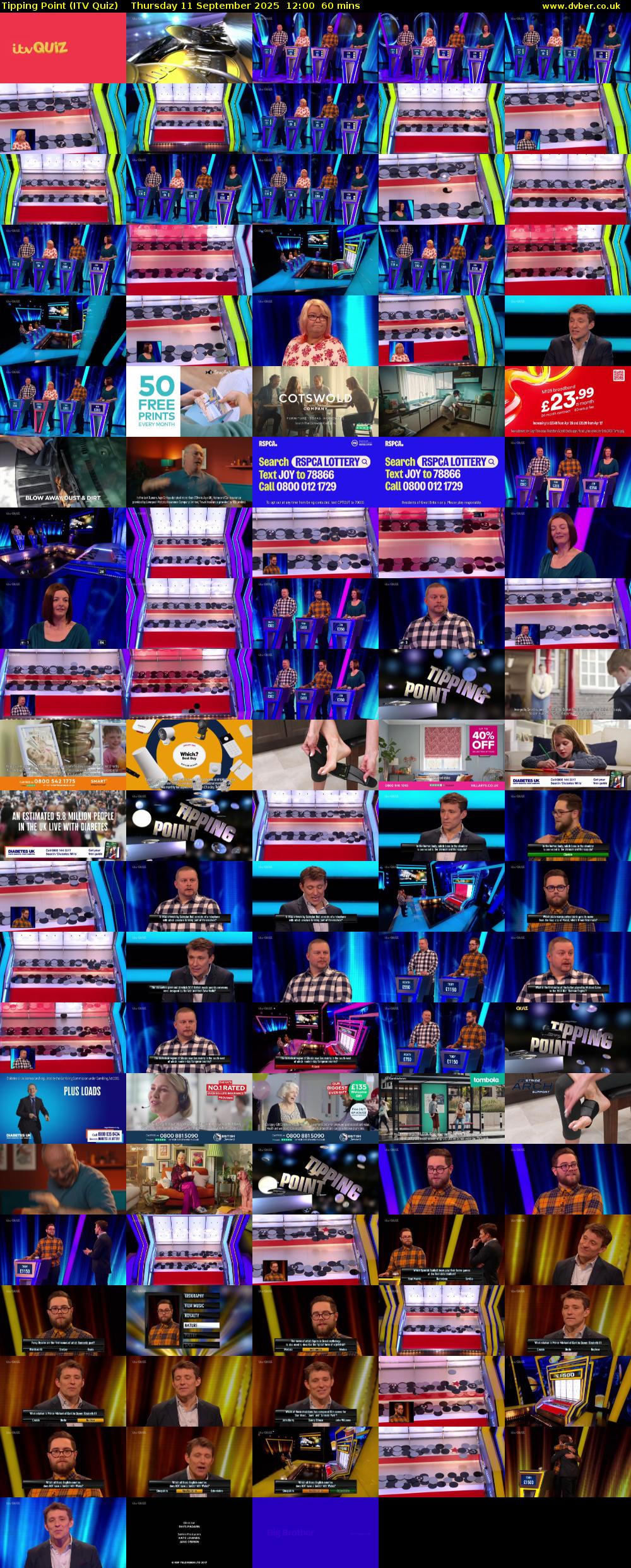 Tipping Point (ITV Quiz) Thursday 11 September 2025 12:00 - 13:00