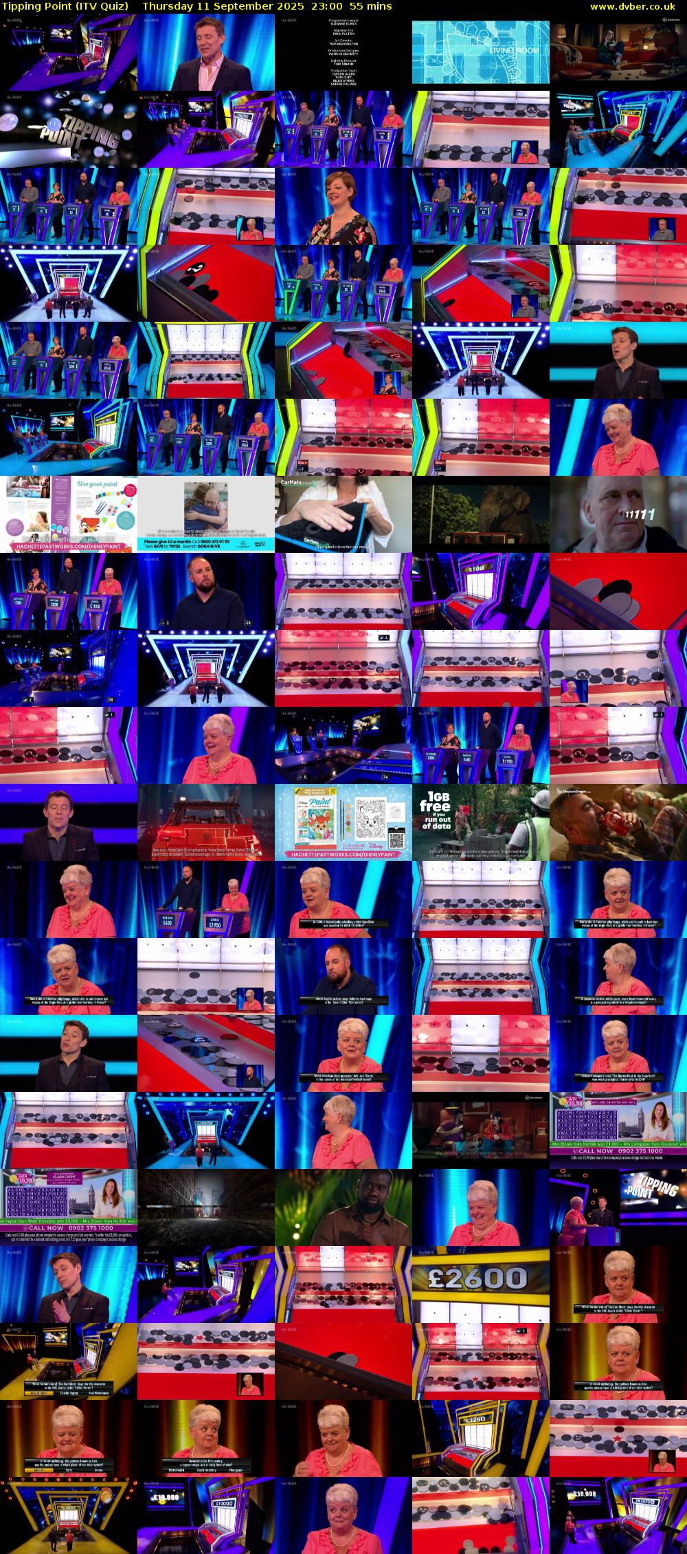 Tipping Point (ITV Quiz) Thursday 11 September 2025 23:00 - 23:55