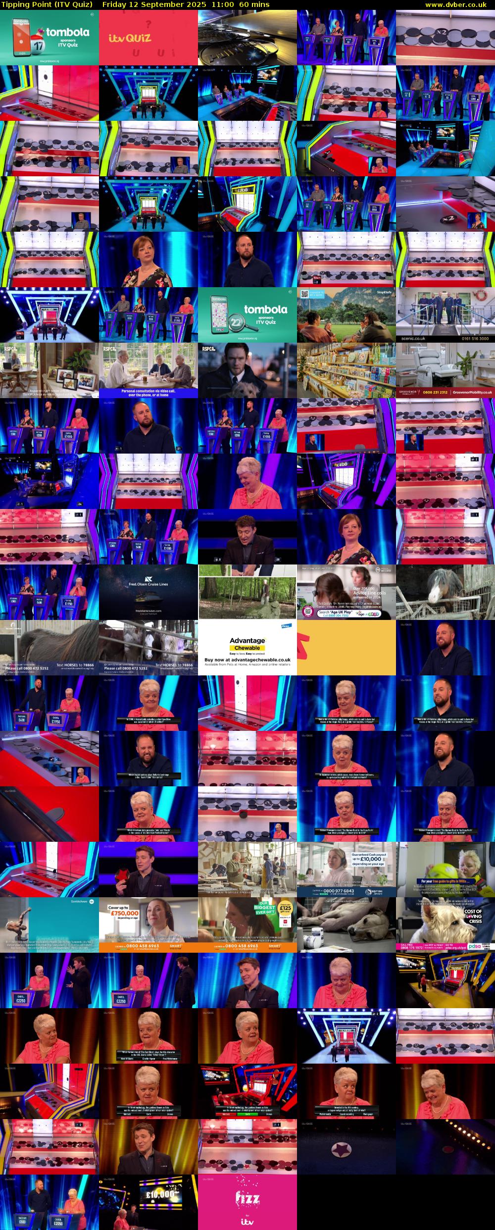 Tipping Point (ITV Quiz) Friday 12 September 2025 11:00 - 12:00