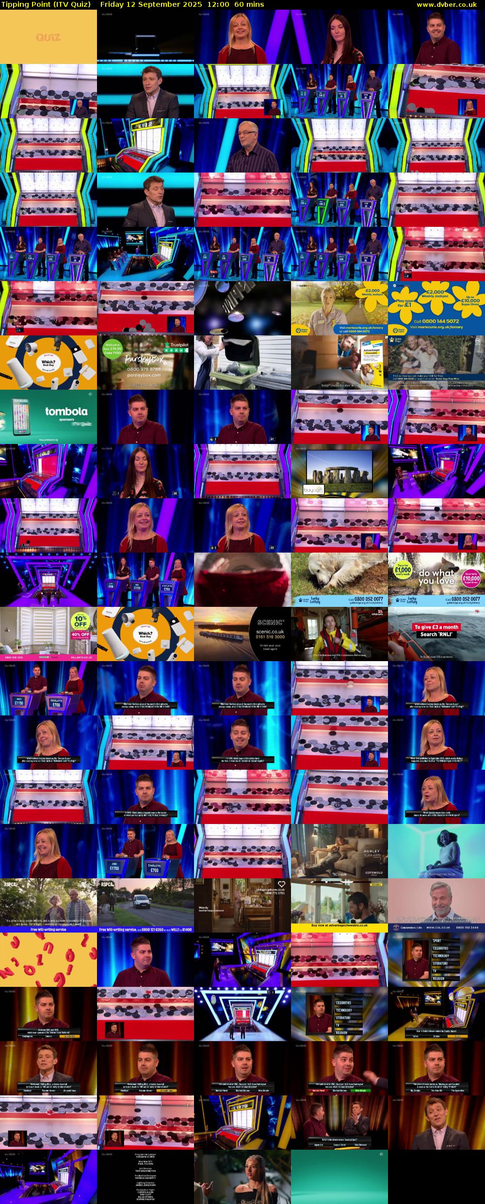 Tipping Point (ITV Quiz) Friday 12 September 2025 12:00 - 13:00