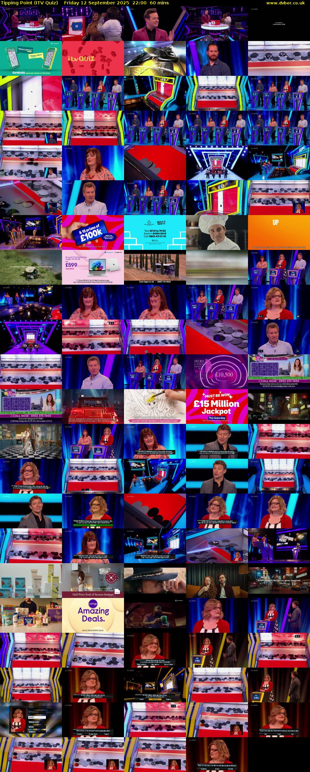 Tipping Point (ITV Quiz) Friday 12 September 2025 22:00 - 23:00