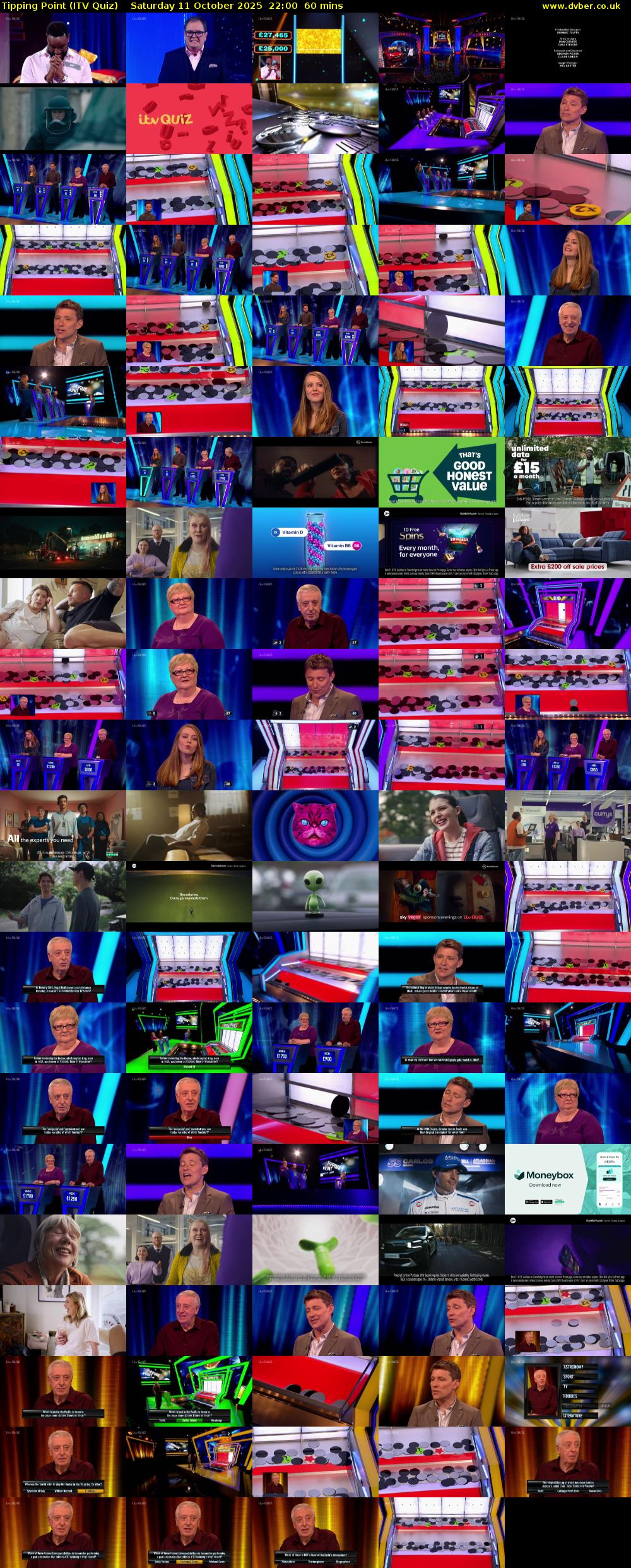 Tipping Point (ITV Quiz) Saturday 11 October 2025 22:00 - 23:00