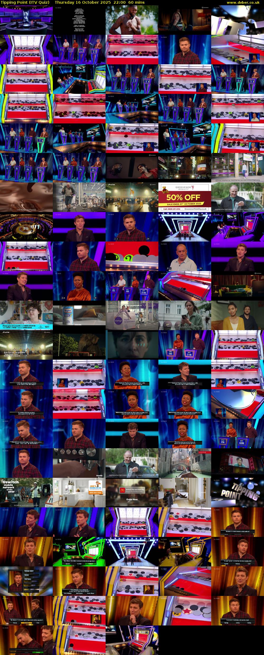 Tipping Point (ITV Quiz) Thursday 16 October 2025 22:00 - 23:00