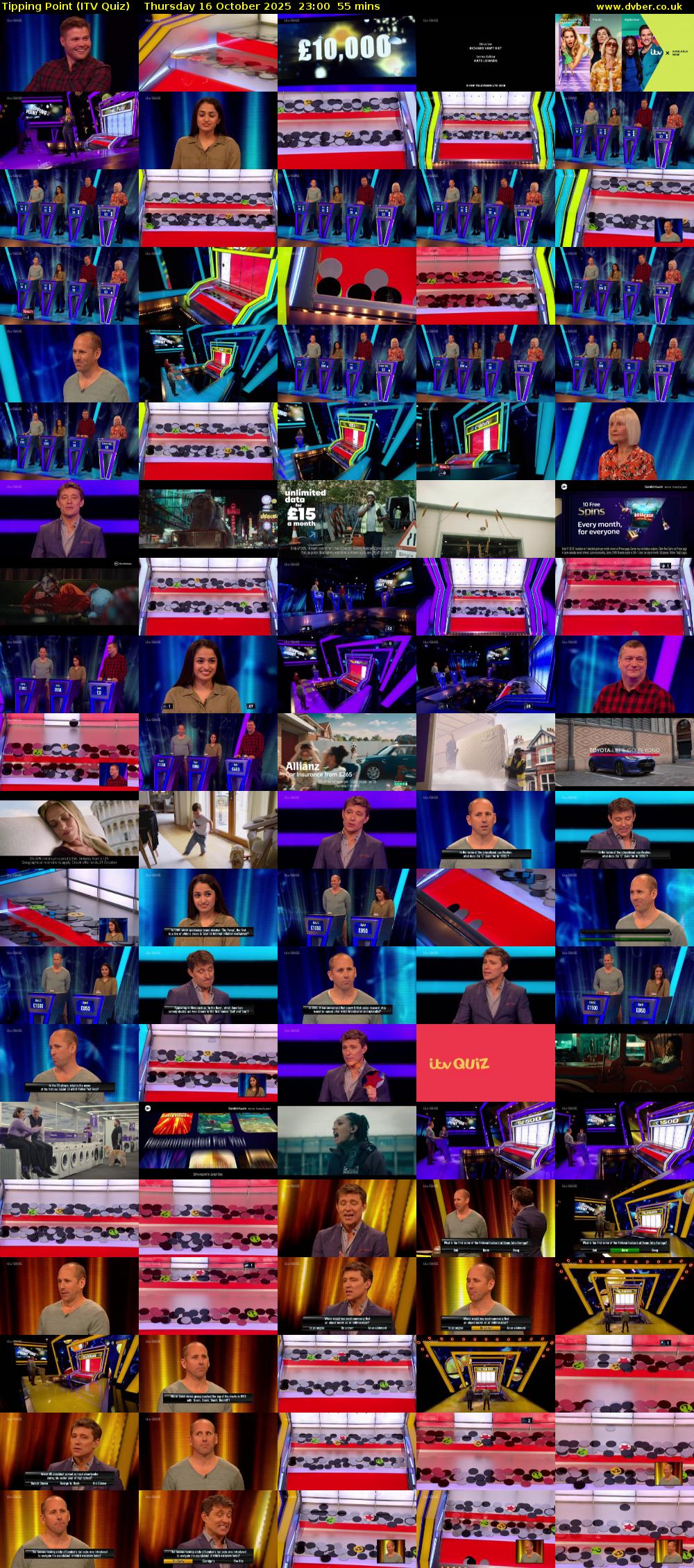 Tipping Point (ITV Quiz) Thursday 16 October 2025 23:00 - 23:55