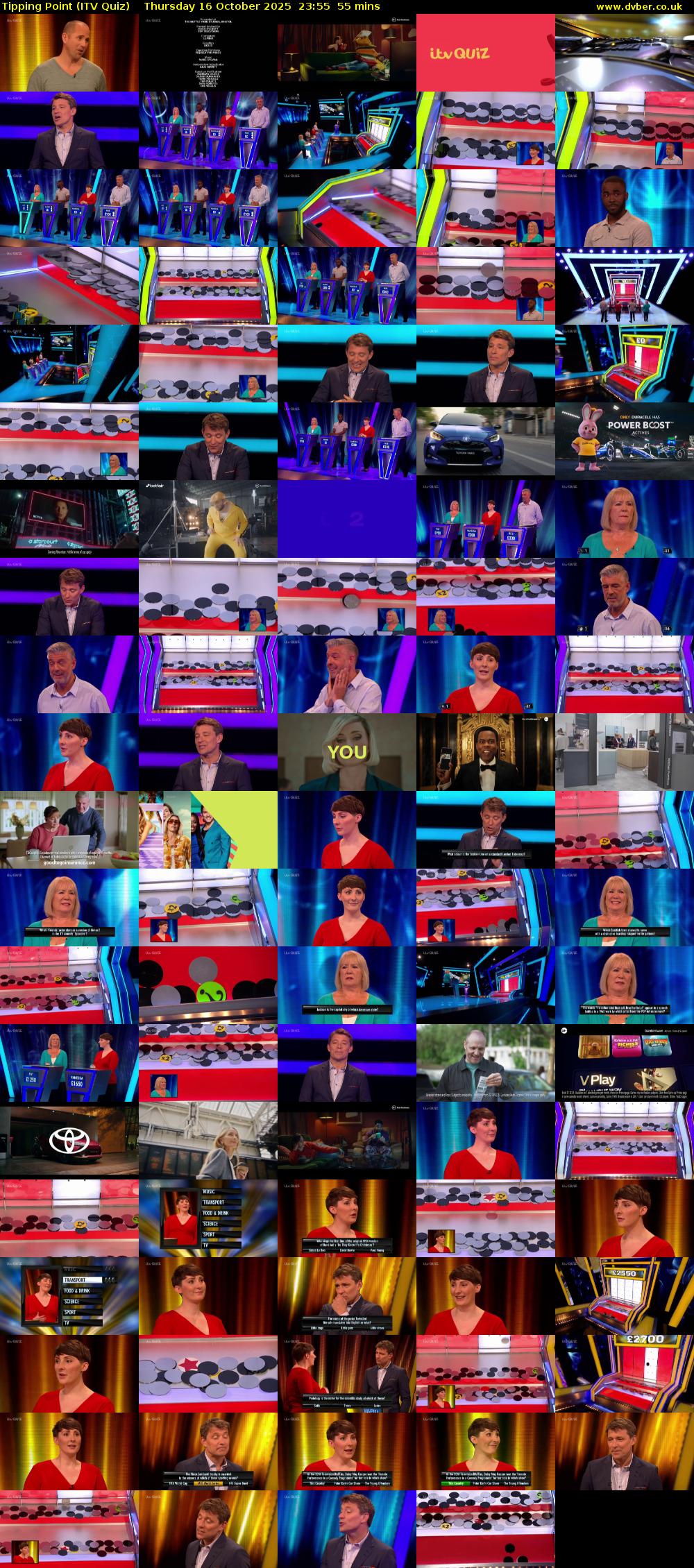Tipping Point (ITV Quiz) Thursday 16 October 2025 23:55 - 00:50