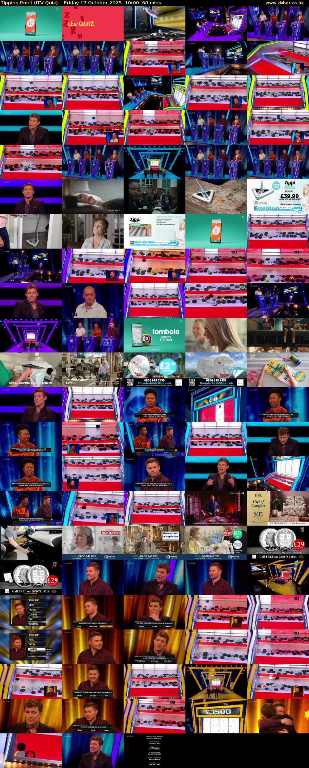 Tipping Point (ITV Quiz) Friday 17 October 2025 10:00 - 11:00