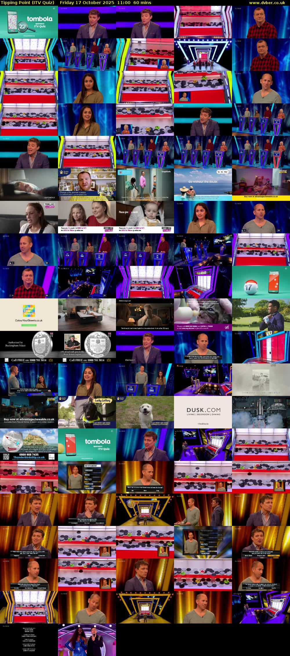Tipping Point (ITV Quiz) Friday 17 October 2025 11:00 - 12:00