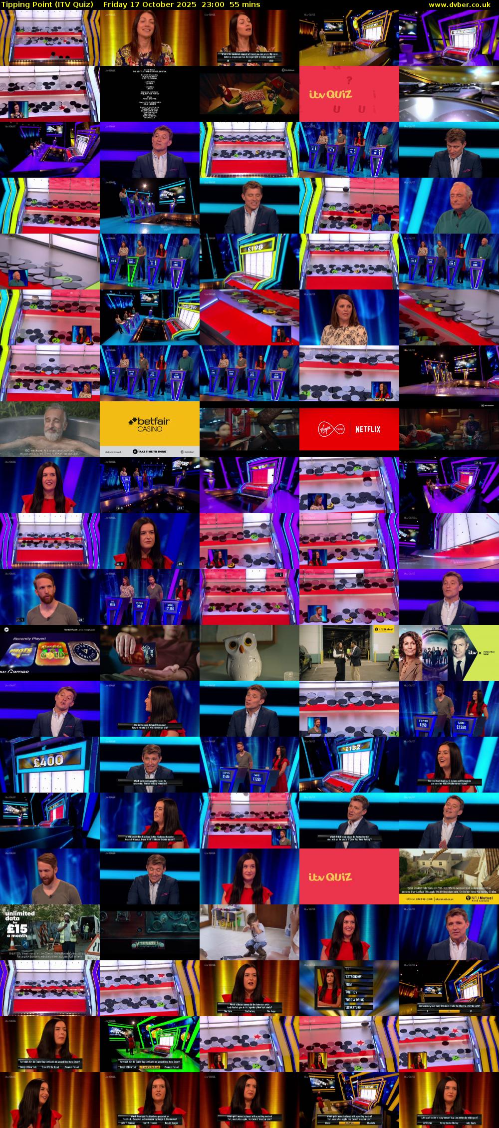 Tipping Point (ITV Quiz) Friday 17 October 2025 23:00 - 23:55
