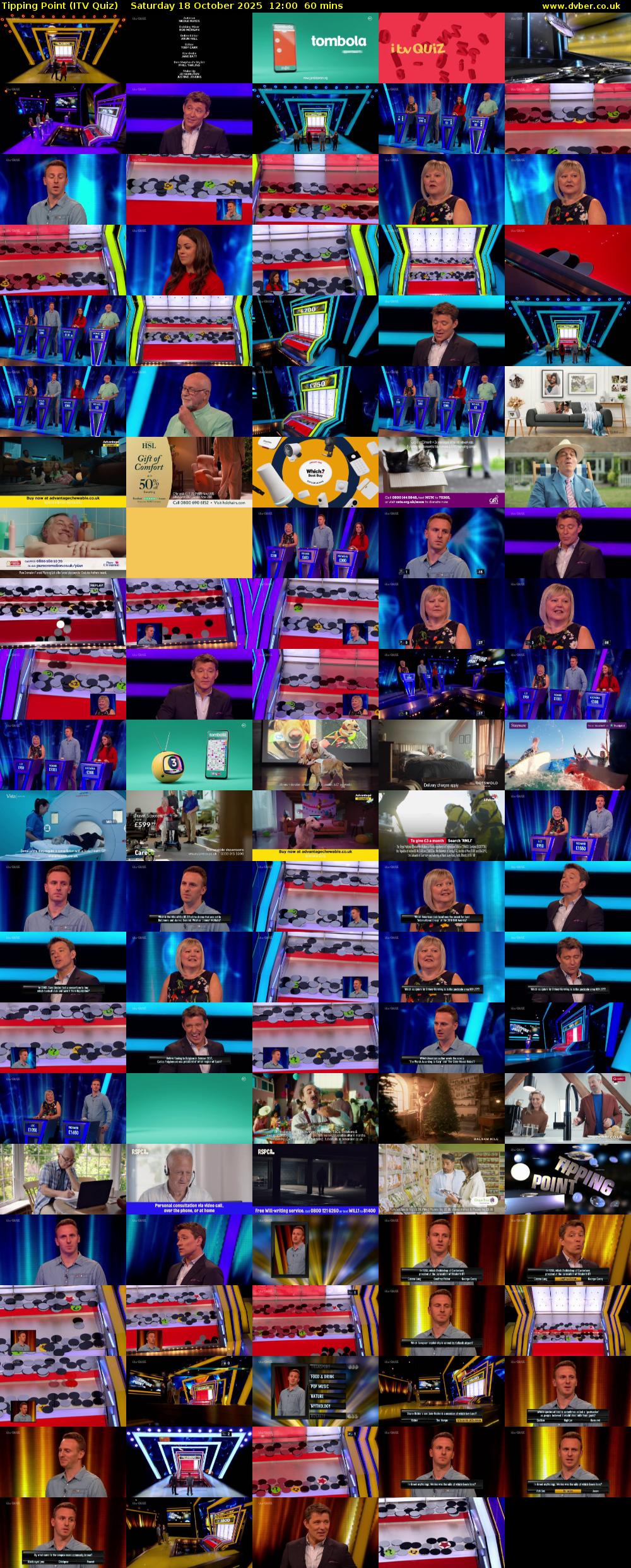 Tipping Point (ITV Quiz) Saturday 18 October 2025 12:00 - 13:00