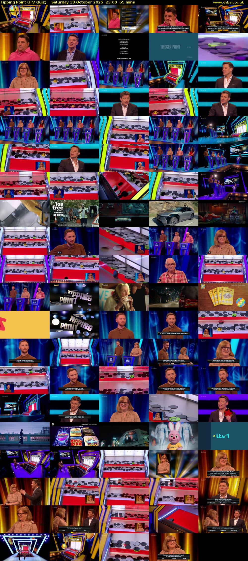 Tipping Point (ITV Quiz) Saturday 18 October 2025 23:00 - 23:55