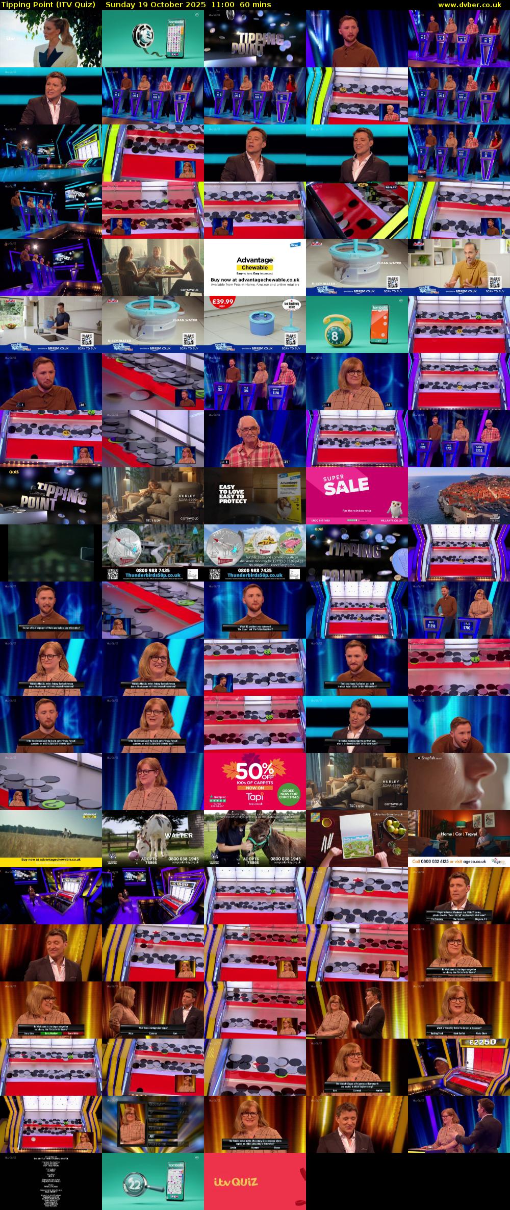 Tipping Point (ITV Quiz) Sunday 19 October 2025 11:00 - 12:00