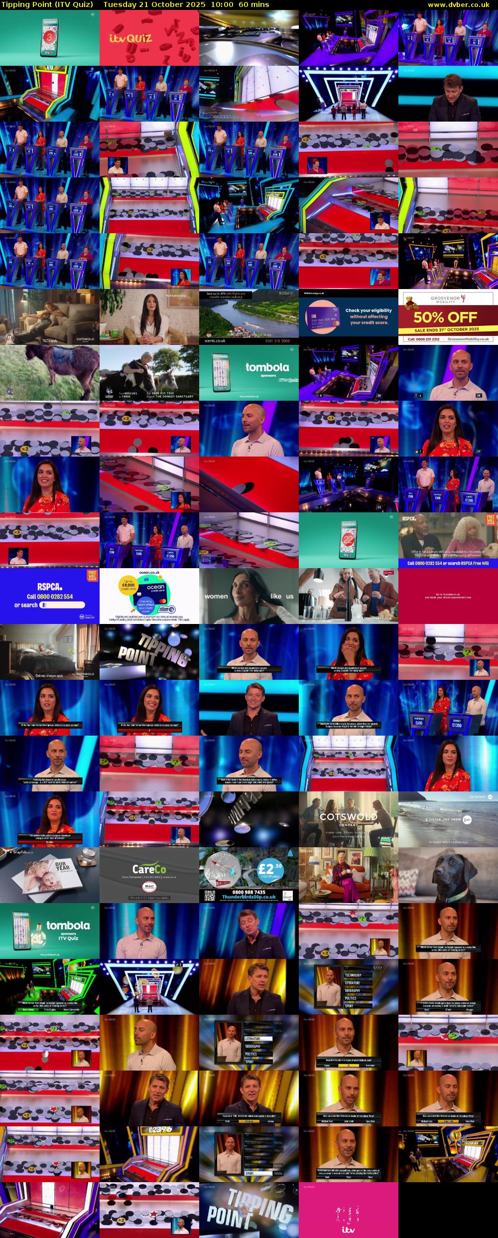 Tipping Point (ITV Quiz) Tuesday 21 October 2025 10:00 - 11:00