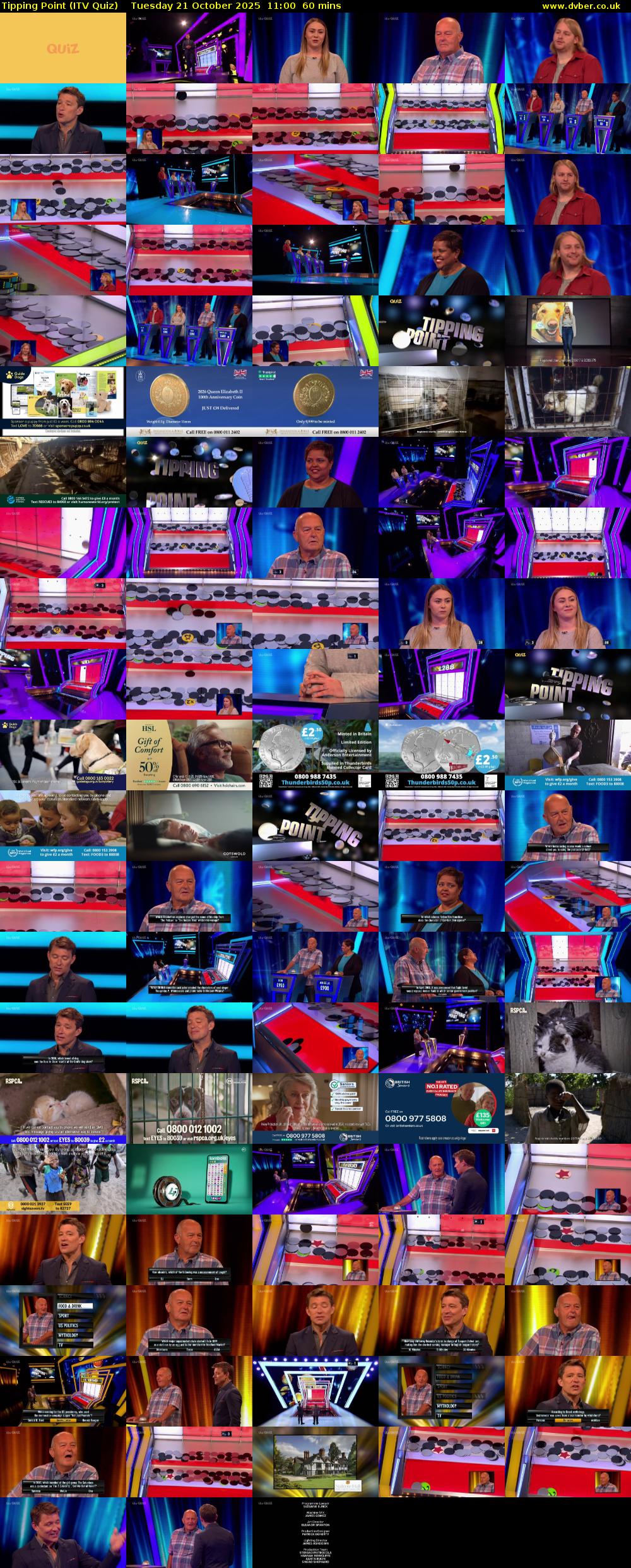 Tipping Point (ITV Quiz) Tuesday 21 October 2025 11:00 - 12:00
