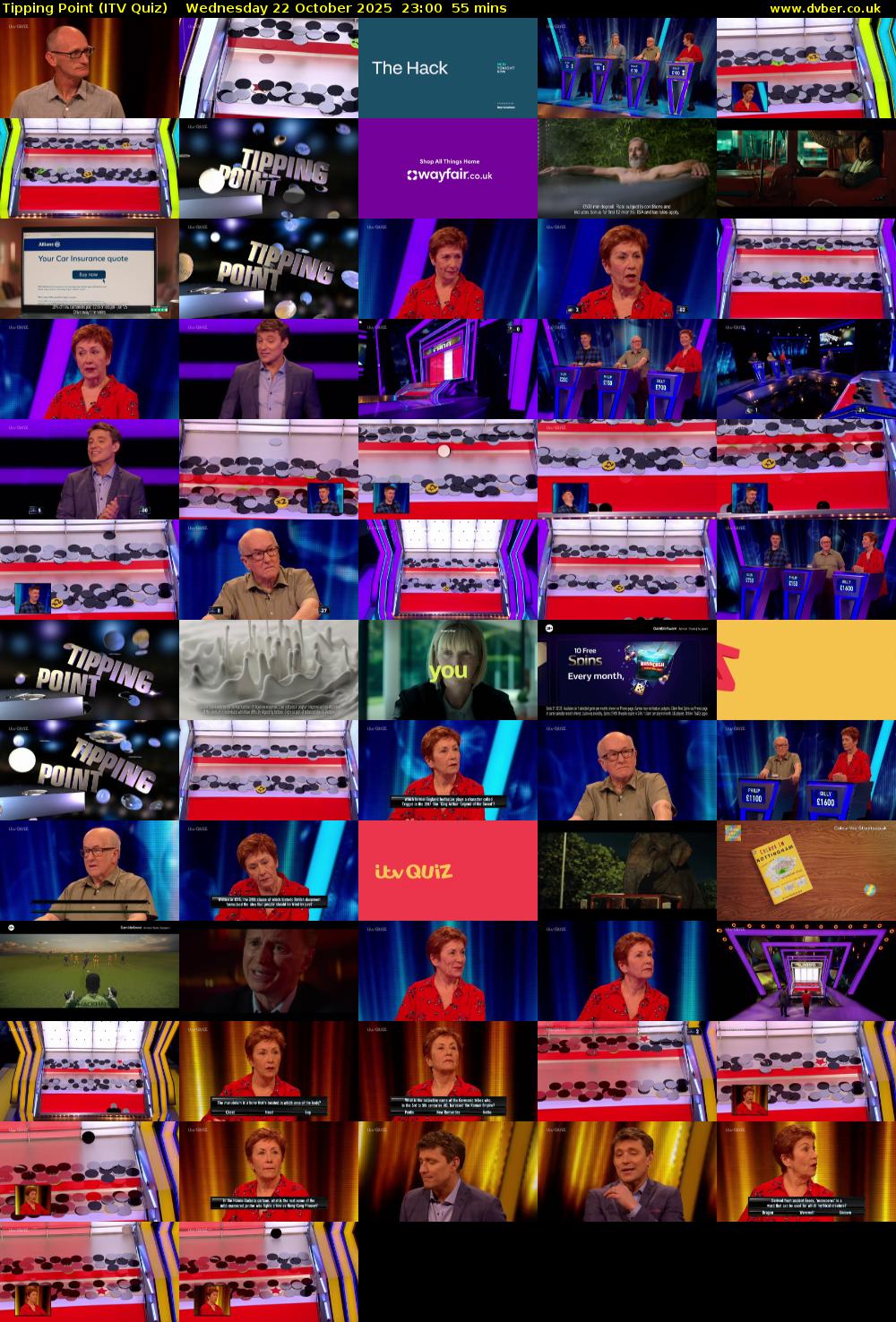 Tipping Point (ITV Quiz) Wednesday 22 October 2025 23:00 - 23:55
