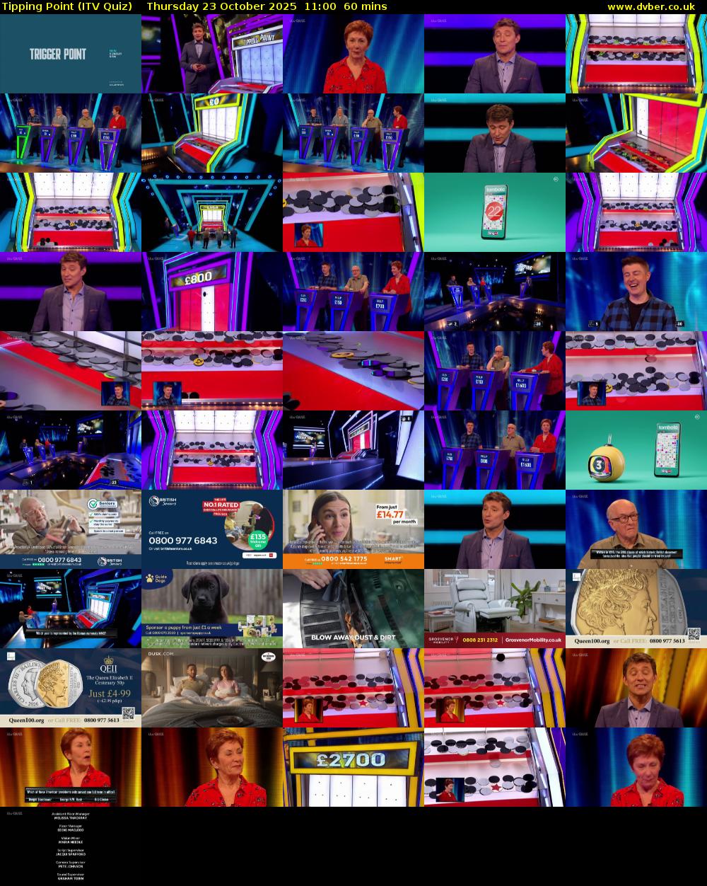 Tipping Point (ITV Quiz) Thursday 23 October 2025 11:00 - 12:00