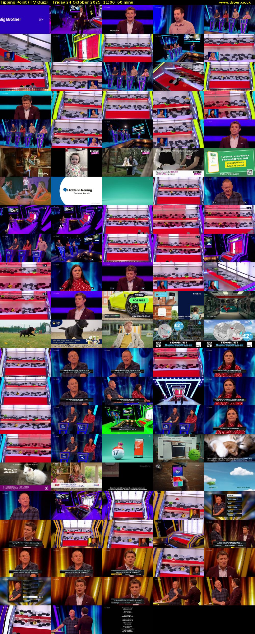 Tipping Point (ITV Quiz) Friday 24 October 2025 11:00 - 12:00