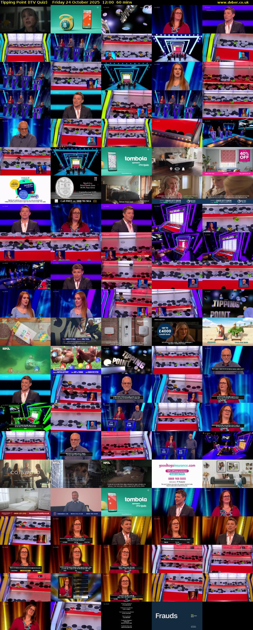 Tipping Point (ITV Quiz) Friday 24 October 2025 12:00 - 13:00