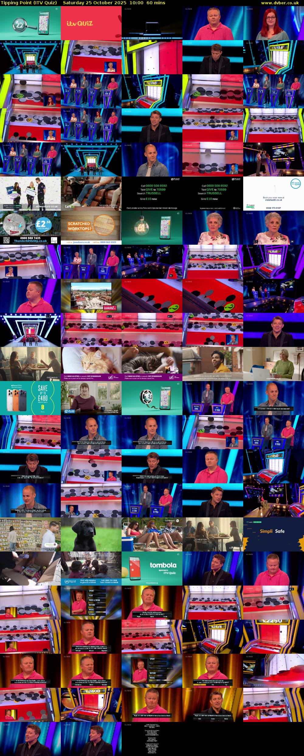 Tipping Point (ITV Quiz) Saturday 25 October 2025 10:00 - 11:00
