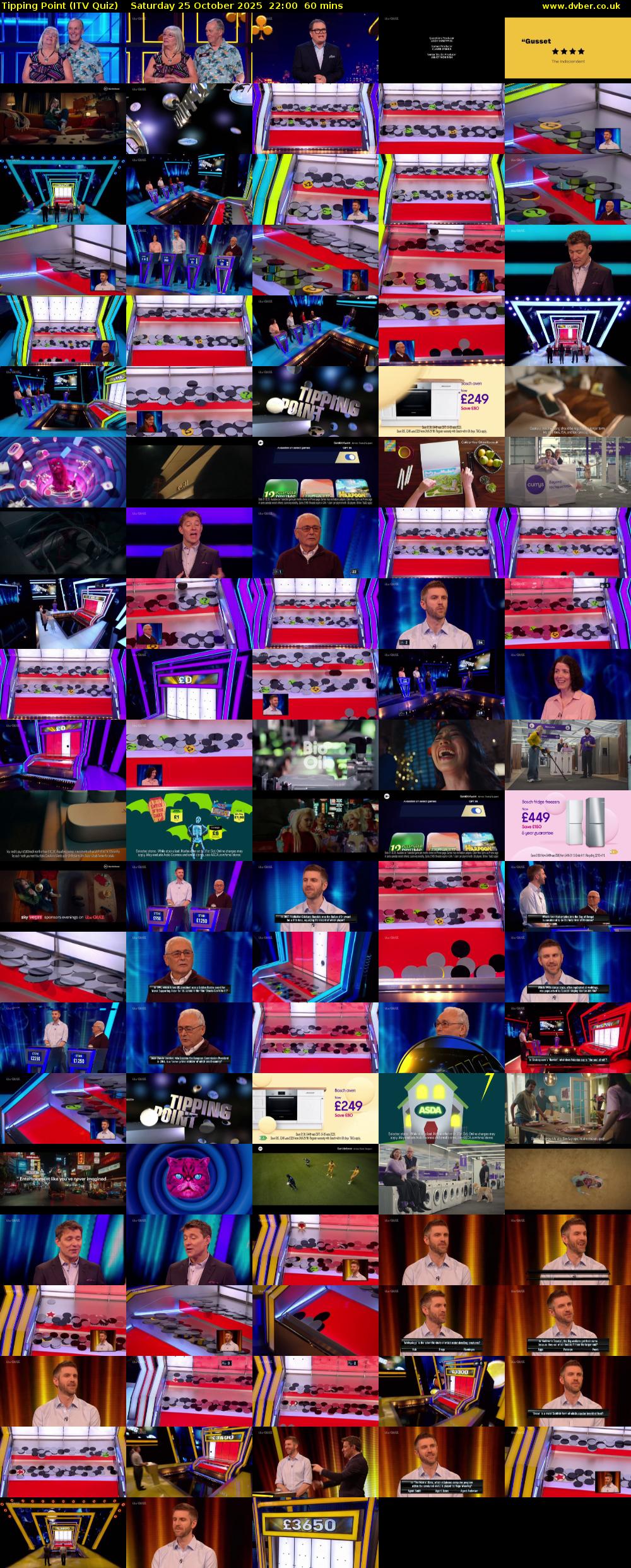 Tipping Point (ITV Quiz) Saturday 25 October 2025 22:00 - 23:00