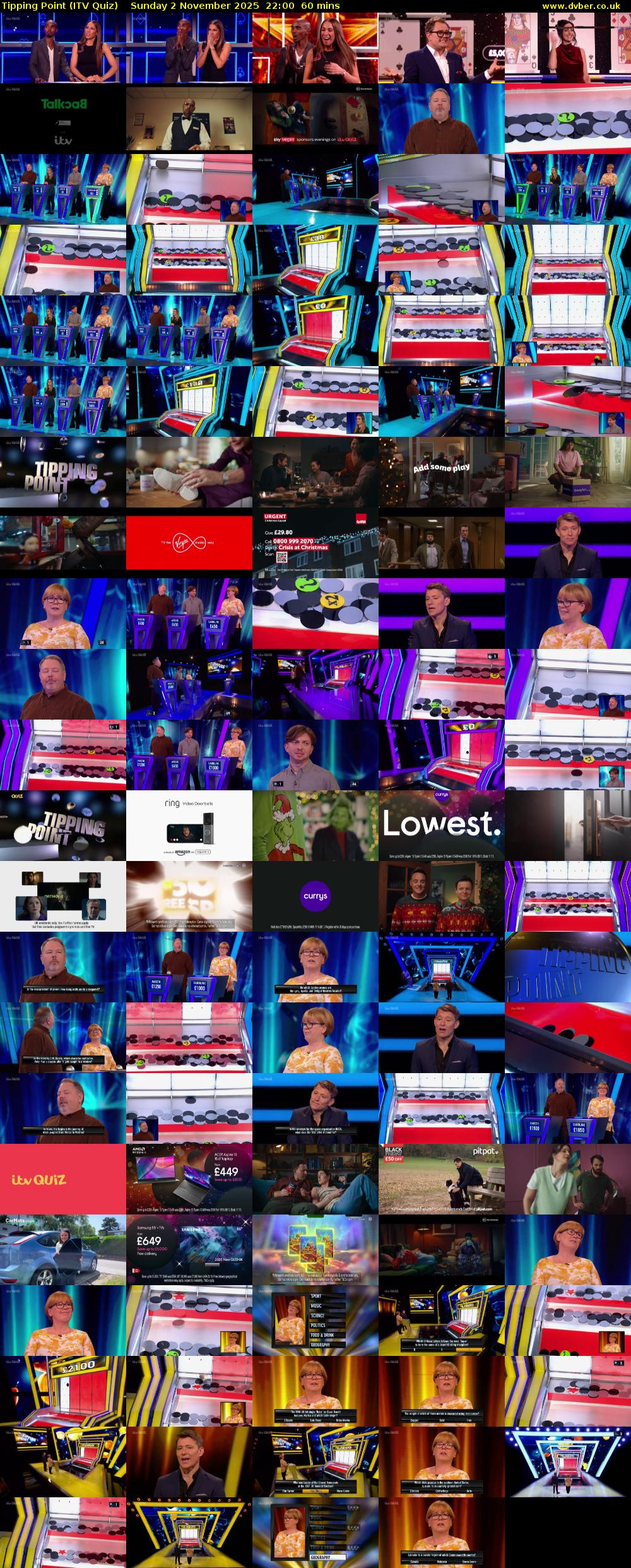 Tipping Point (ITV Quiz) Sunday 2 November 2025 22:00 - 23:00