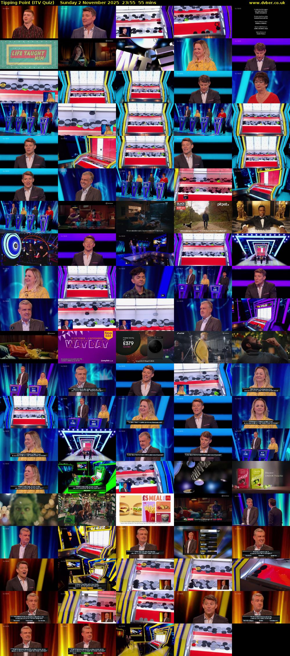 Tipping Point (ITV Quiz) Sunday 2 November 2025 23:55 - 00:50