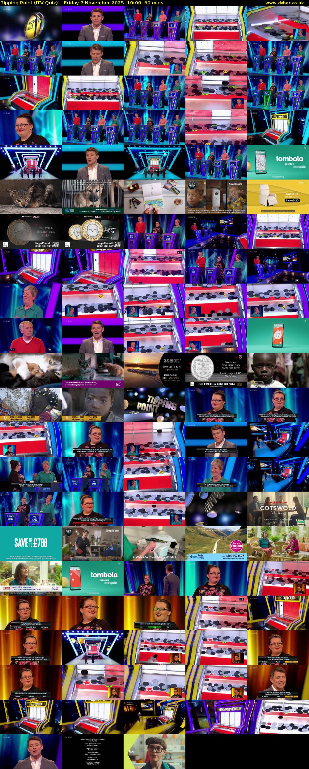 Tipping Point (ITV Quiz) Friday 7 November 2025 10:00 - 11:00