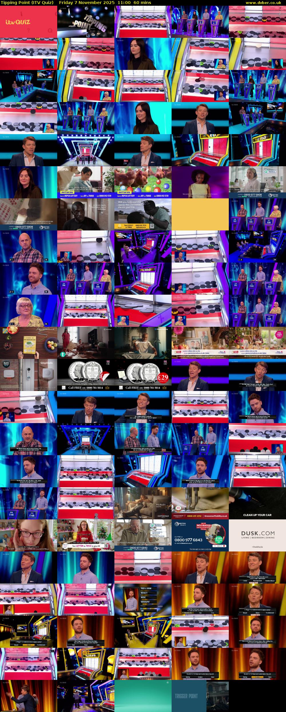 Tipping Point (ITV Quiz) Friday 7 November 2025 11:00 - 12:00